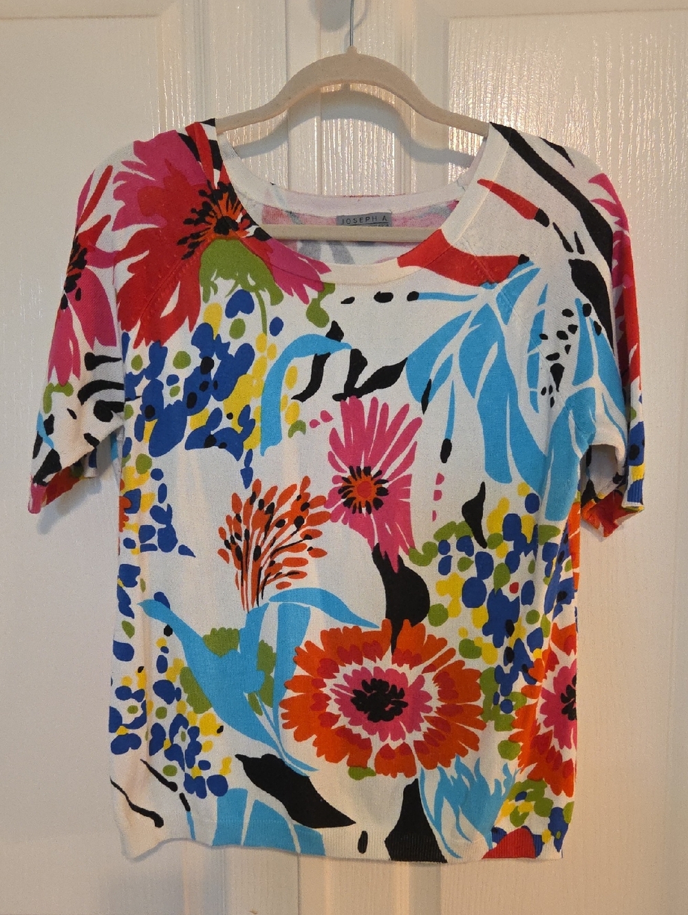 Joseph A Short Sleeve Pullover Sweater Size L